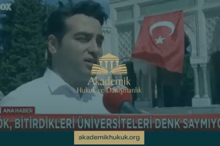 DİPLOMA DENKLİK AVUKATI- DİPLOMA DENKLİK DAVASI - AKADEMİK HUKUK