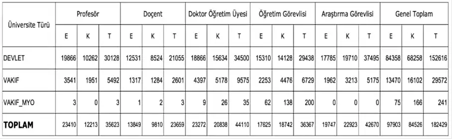 akademik kadro ilani ve atama kriterleri