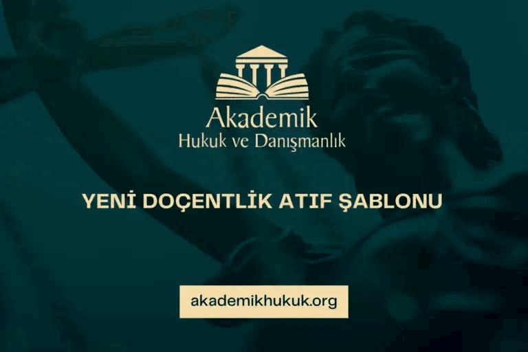 YENİ DOÇENTLİK ATIF ŞABLONU